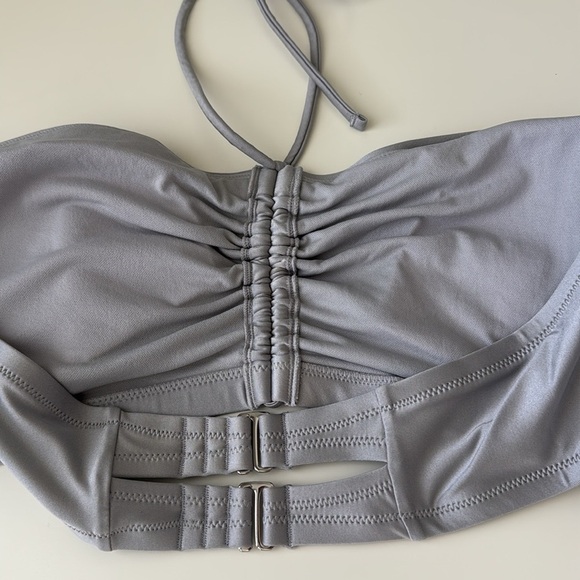Shade & Shore Gray Ruched Bandeau Bikini Top|High-Waisted Bikini Bottom 2X. NWT - Picture 11 of 15